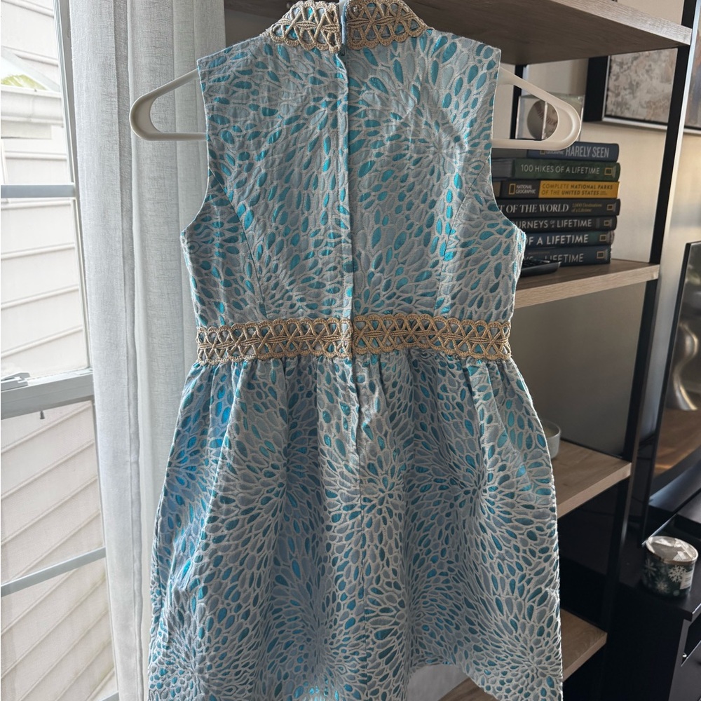 Lilly Pulitzer Mini Franci dress in the Bermuda Blue Lagoon Jacquard size 12 - Picture 4 of 4